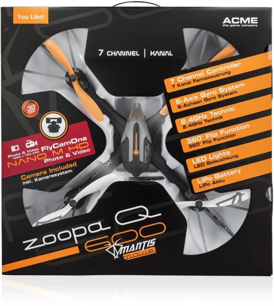 Drohnen & Quadrocopter, Ferngesteuerte Fahrzeuge ACME Zoopa Q 600 Mantis Movie Quadrocopter 6 Drohnen & Quadrocopter, Ferngesteuerte Fahrzeuge ACME Zoopa Q 600 Mantis Movie Quadrocopter – Bild 6