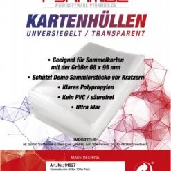 Zubehör Action-Spielzeug Software Pyramide Sammelkarten Hüllen 100er Pack
