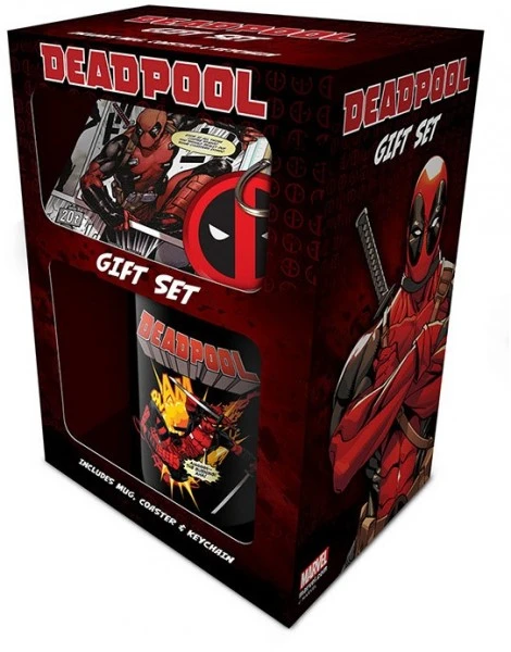 Zubehör Action-Spielzeug Pyramid Deadpool Geschenkset Tasse, Untersetzer, Anhänger 1 Zubehör Action-Spielzeug Pyramid Deadpool Geschenkset Tasse, Untersetzer, Anhänger