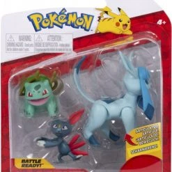 Zubehör Action-Spielzeug Jazwares Battle Figur Set Bisasam, Sniebel, Glaziola