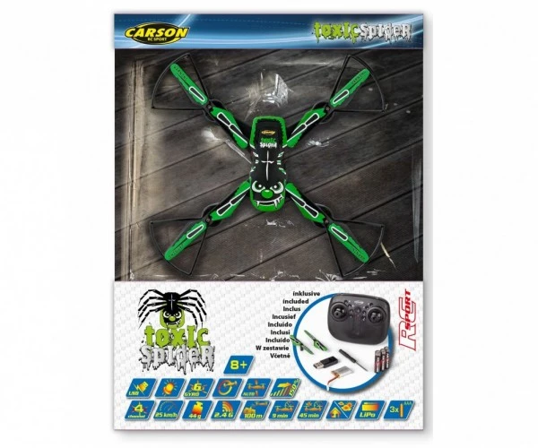 Drohnen & Quadrocopter, Ferngesteuerte Fahrzeuge Carson X4 Quadcopter Toxic Spider 2.0 Schwarz/grün 6 Drohnen & Quadrocopter, Ferngesteuerte Fahrzeuge Carson X4 Quadcopter Toxic Spider 2.0 Schwarz/grün – Bild 6